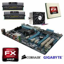 AMD FX EIGHT Core 4.2GHz CPU - Corsair 16GB DDR3 1600MHz RAM - Gigabyte AMD 970 ATX Motherboard Bundle