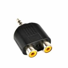 3.5mm Male Jack to 2 RCA Female Connector Converter