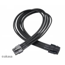 Akasa Flexa V8 Black Braided 40cm VGA Power Extension Cable 8pin Female to 8 or 6pin Male