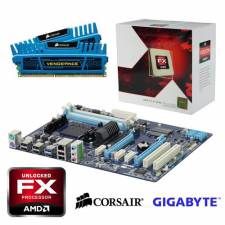 AMD FX Quad Core 4.0Ghz CPU - Corsair 8GB DDR3 1600MHz RAM - Gigabyte AMD 970 ATX Motherboard Bundle