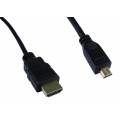 Micro D HDMI male to HDMI male High Speed v1.4 lead - 2M