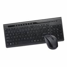 CIT Wireless 2.4GHz USB Keyboard and Optical Mouse Combo V2 Brushed Black Set, Retail