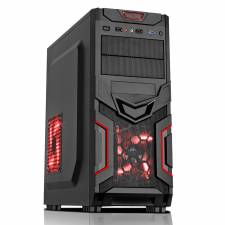 CIT Red Devil Mesh Gaming Case Black/Red Interior USB3 12cm Red LED (NO PSU)    