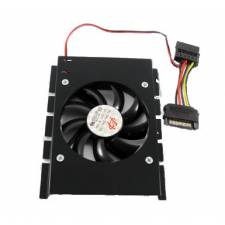 Value Large 80mm Fan Hard Disk Drive Cooler - Black with SATA Power Connector