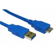 2m - USB 3.0 SuperSpeed A Male to 8 pin Micro B Male - blue