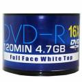 Aone 16X 4.7GB DVD-R, 50pk Cellowrap White Top