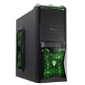 CIT Vantage Green Midi Black Interior Gaming Case, 4 Fans, Card Reader, No PSU