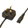 2m Figure 8 lead to UK Mains Power Plug Cable