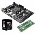 AMD Quad Core CPU 4GB DDR3 MEMORY AMD A68 Onboard RADEON HD Graphics Motherboard Bundle